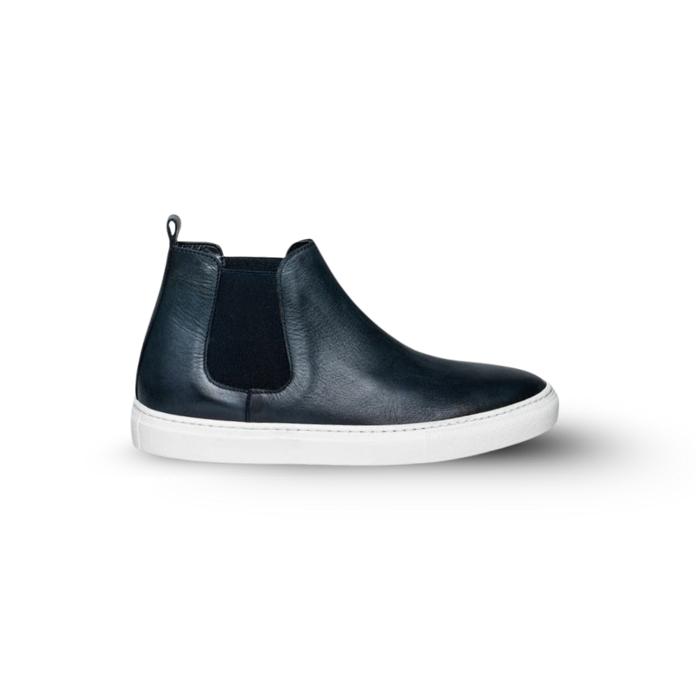 Stivaletti in pelle blu