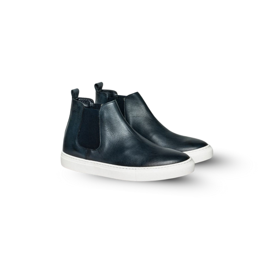 Stivaletti in pelle blu